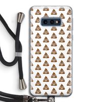 Poop emoji: Samsung Galaxy S10e Transparant Hoesje met koord