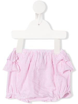 Siola culotte bouffante volantée à rayures - Rose