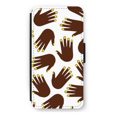Hands dark: iPhone 12 Pro Max Flip Hoesje