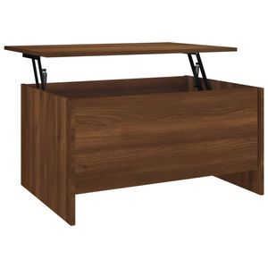 The Living Store Salontafel Lift-top Bruineiken Bewerkt Hout - 80 x 55.5 x 41.5 cm