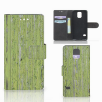 Samsung Galaxy S5 | S5 Neo Book Style Case Green Wood - thumbnail