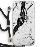 Witte marmer 2: iPhone 5 / 5S / SE Transparant Hoesje met koord Witte marmer 2: iPhone 5 / 5S / SE Transparant Hoesje met koord