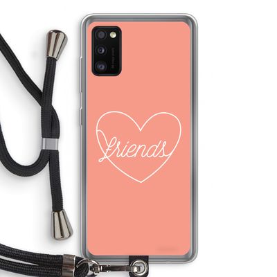 Friends heart: Samsung Galaxy A41 Transparant Hoesje met koord