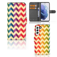 Samsung Galaxy S22 Telefoon Hoesje Zigzag Multi Color - thumbnail