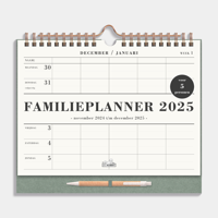 A4 Spiraal Familieplanner 2025 met Pen - thumbnail