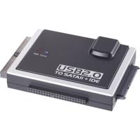 USB 2.0 Converter [1x USB-A 2.0 stekker - 1x IDE-bus 40-polig, IDE-bus 44-polig, SATA-combi-stekker 15+7-polig] 0.90 m