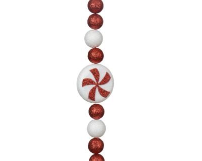 Slinger polyfoam snoep 180 cm rood/wit