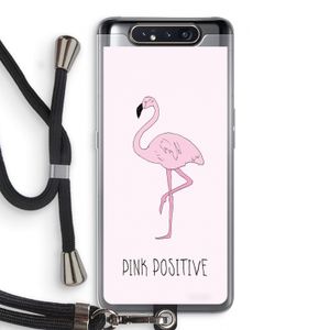 Pink positive: Samsung Galaxy A80 Transparant Hoesje met koord