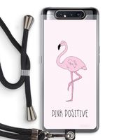 Pink positive: Samsung Galaxy A80 Transparant Hoesje met koord
