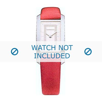 Burberry horlogeband BU1054 Leder Rood 14mm
