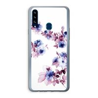 Waterverf bloemen: Samsung Galaxy A20s Transparant Hoesje