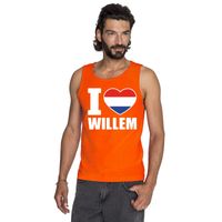 Oranje I love Willem tanktop heren - thumbnail