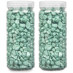 Giftdecor decoratie stenen/steentjes/kiezels - mintgroen - 10-20 mm steentjes - 1400 gram