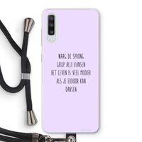 Sprong: Samsung Galaxy A70 Transparant Hoesje met koord