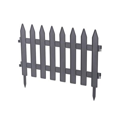 Tuinhekjes - 7x stuks - kunststof - 320 cm - antraciet - borderrand - tuinafscheiding