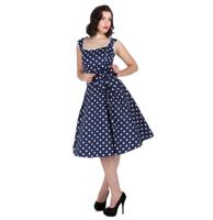 Annabelle Dress, Navy Polka-48 (NL)/ 22 (UK) | 37% korting