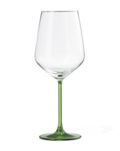 HEMA Wijnglas 650ml Tafelgenoten Groene Voet (lichtgroen)