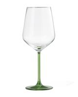 HEMA Wijnglas 650ml Tafelgenoten Groene Voet (lichtgroen)