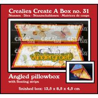 Crealies • snijmal hoekig kussendoosje met zwevende plakstroken