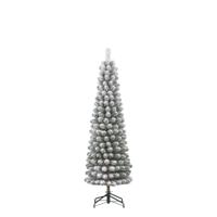 Kunstkerstboom Charlton pilar groen frosted H185 x dia. 53 cm - Black box