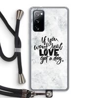 Partner in crime: Samsung Galaxy S20 FE / S20 FE 5G Transparant Hoesje met koord