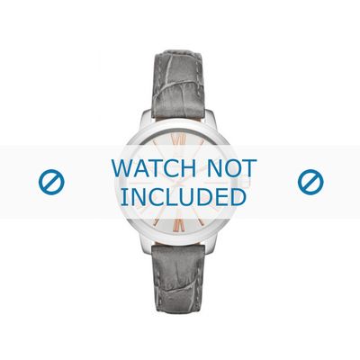Michael Kors horlogeband MK2479 Leder Grijs + grijs stiksel