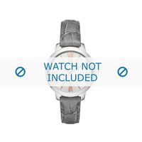 Michael Kors horlogeband MK2479 Leder Grijs + grijs stiksel - thumbnail