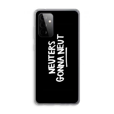 Neuters (zwart): Samsung Galaxy A72 Transparant Hoesje