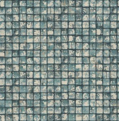 Dutch Wallcoverings Arber - Kingsley Indigo - Blauwgroen
