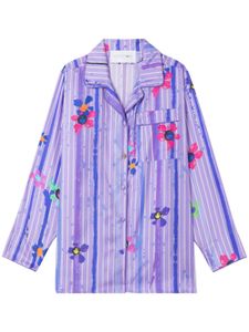 AZ FACTORY chemise imprimée en soie - Violet