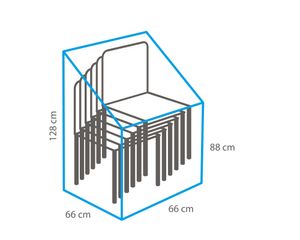 Stapelstoelen bescherm hoes 66 x 66 x 128/88