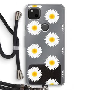 Margrietjes: Pixel 4a Transparant Hoesje met koord