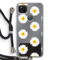 Margrietjes: Pixel 4a Transparant Hoesje met koord