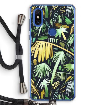Tropical Palms Dark: Xiaomi Mi Mix 3 Transparant Hoesje met koord