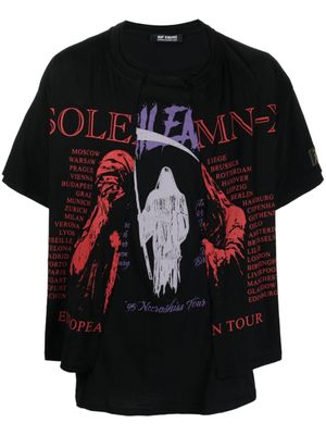 Raf Simons t-shirt superposé à imprimé graphique - Noir