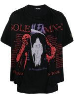 Raf Simons t-shirt superposé à imprimé graphique - Noir