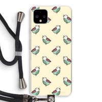 Vogeltjes: Pixel 4 XL Transparant Hoesje met koord