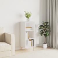 Dressoir 34,5x32,5x90 cm bewerkt hout hoogglans wit - thumbnail