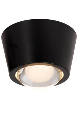 Lucide RIGON - Plafonnière - Ø 9 cm - LED - 1x6W 3000K - Zwart