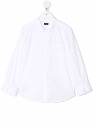 Il Gufo chemise en popeline à manches longues - Blanc