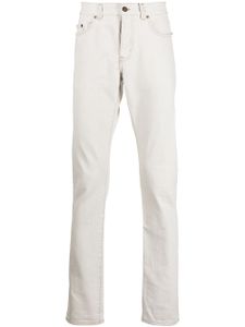 Saint Laurent jean slim à coutures contrastantes - Blanc