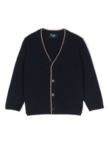 Il Gufo cardigan en laine à col v - Bleu