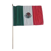 Luxe hand/zwaaivlag Mexico 30 x 45 cm