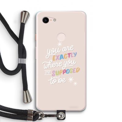 Right Place: Pixel 3 XL Transparant Hoesje met koord