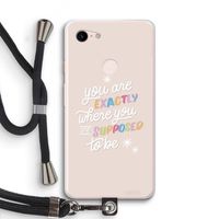 Right Place: Pixel 3 XL Transparant Hoesje met koord