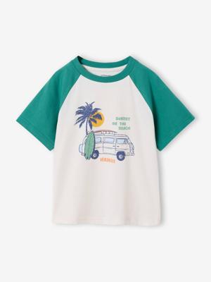 T-shirt met korte mouwen voor jongens smaragdgroen