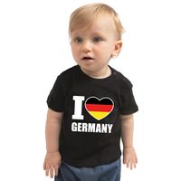 I love Germany / Duitsland landen shirtje zwart voor babys 80 (7-12 maanden)  -