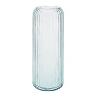 Excellent Houseware Cilindervaas glas - blauw - 15 x 37 cm - Vazen - thumbnail