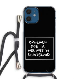 Schotelvod: iPhone 12 Transparant Hoesje met koord