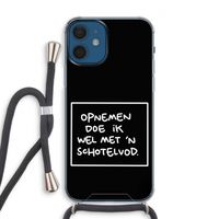 Schotelvod: iPhone 12 Transparant Hoesje met koord